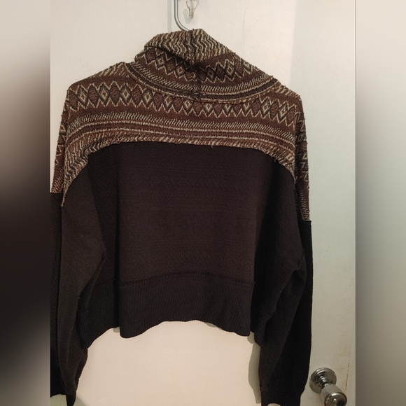 Free  People At The Lodge Pullover Tee Sweater Sz.S - Picture 7 of 10